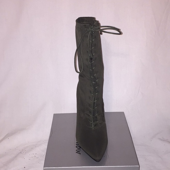 High heel Military green boots or booties - Picture 4 of 7